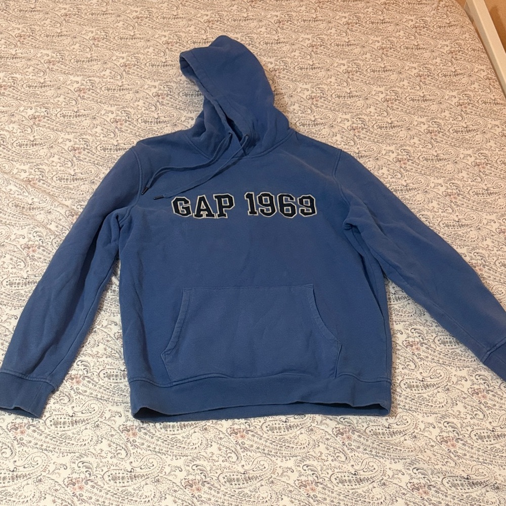 GAP 1969 Men’s Blue Pullover Hoodie with Logo